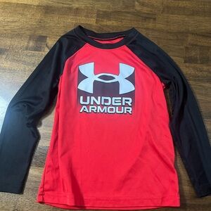 Under Armour Black and Red Athletic Shirt